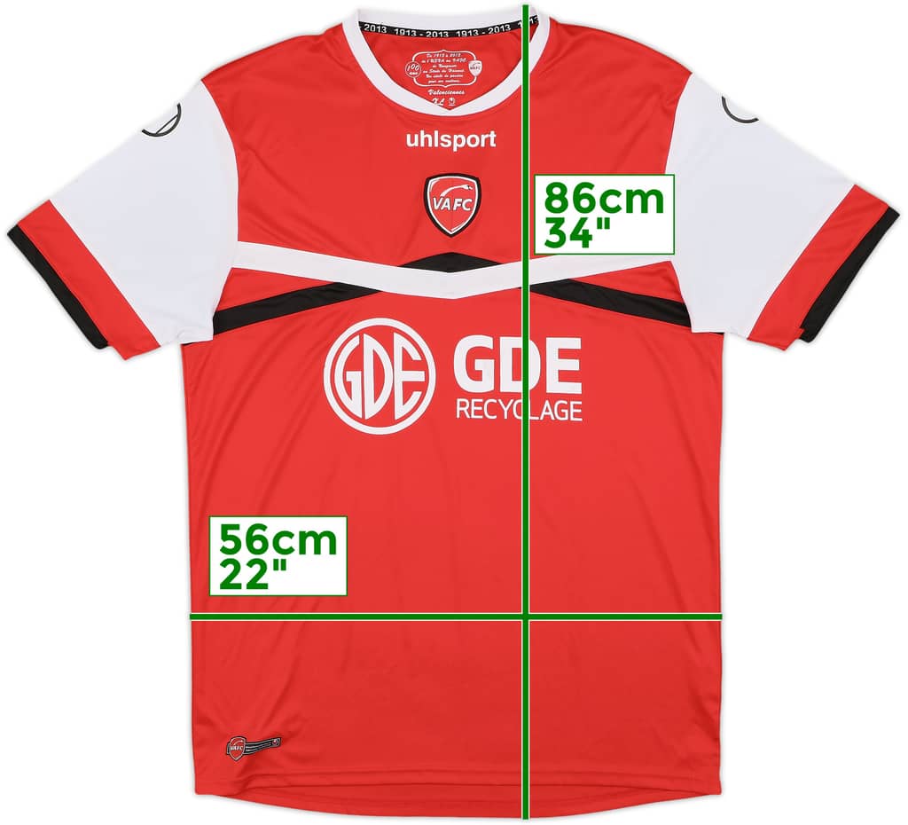 2013-14 Valenciennes Home Shirt - 8/10 - (XL)