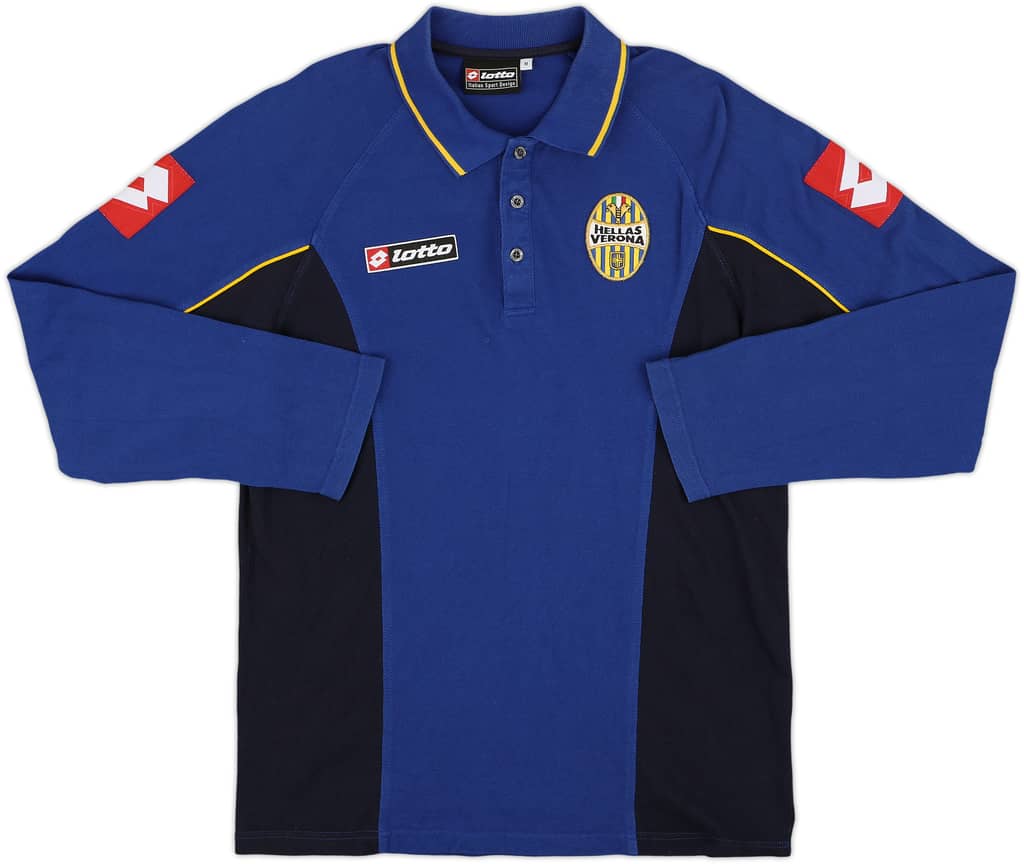 2000-01 Hellas Verona Lotto Polo L/S Shirt - 8/10 - (M)