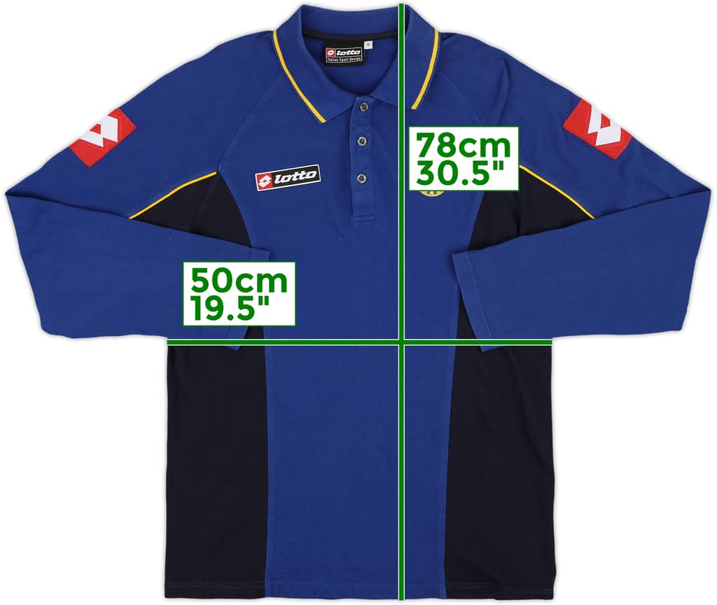 2000-01 Hellas Verona Lotto Polo L/S Shirt - 8/10 - (M)