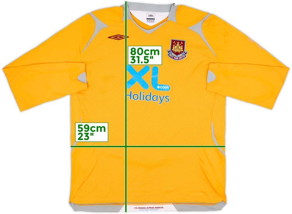 2008-09 West Ham GK Shirt - 7/10 - (XL)