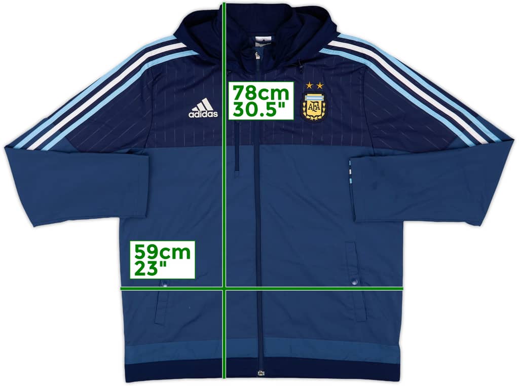 2014-15 Argentina adidas Hooded Rain Jacket - 8/10 - (L)