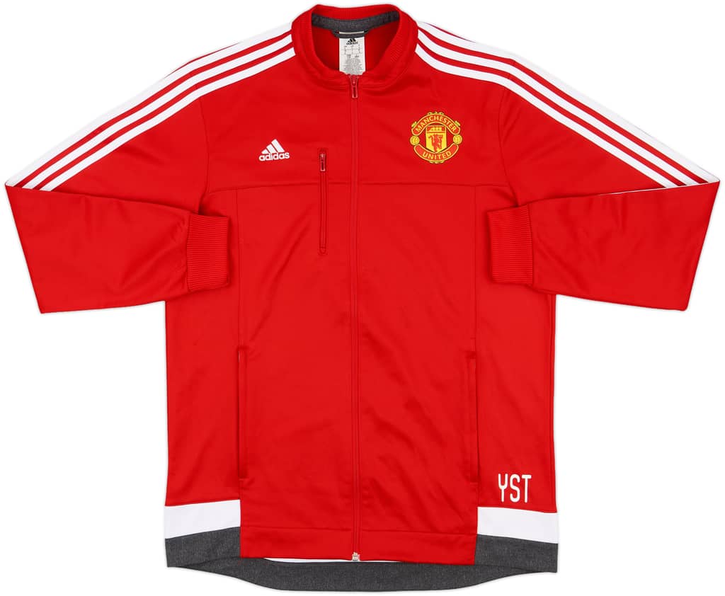 2015-16 Manchester United Staff Issue adidas Track Jacket YST - 8/10 - (L)