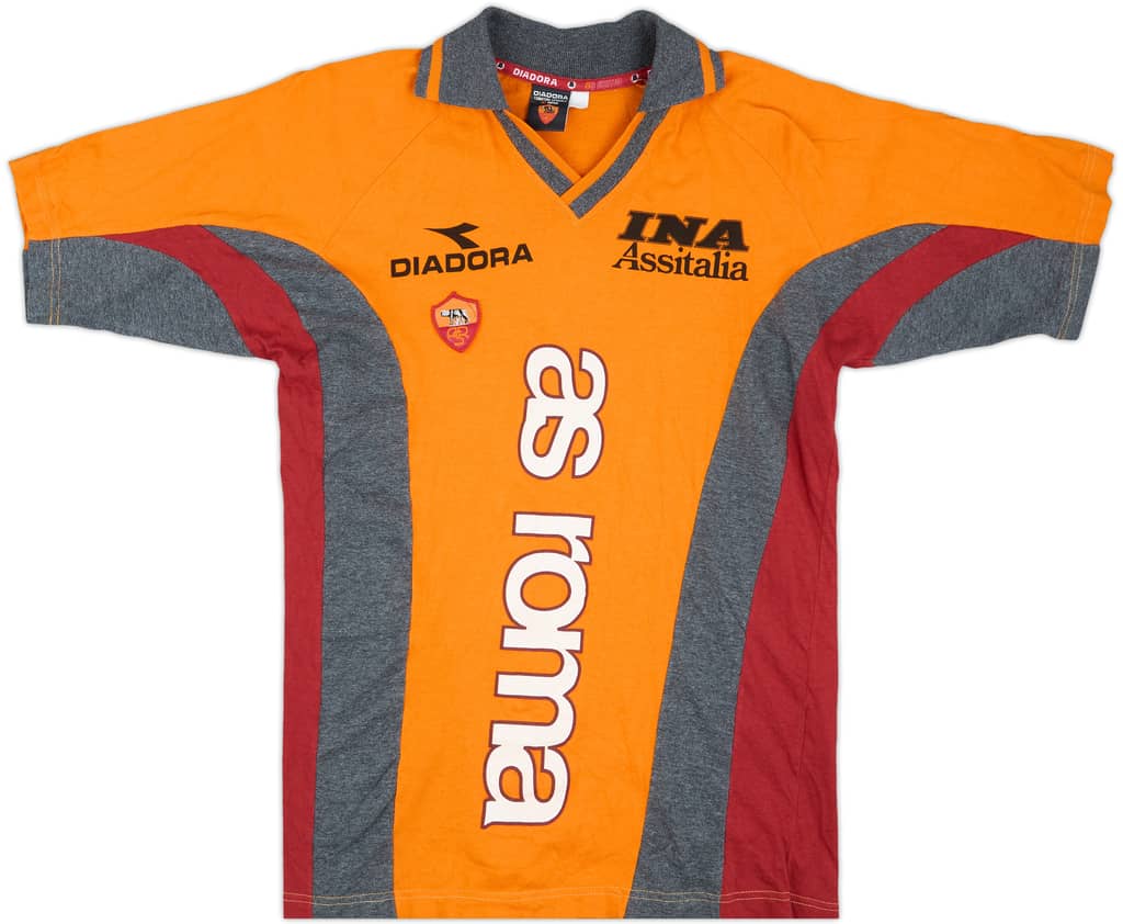1998-00 Roma Diadora Training Shirt - 9/10 - (S)