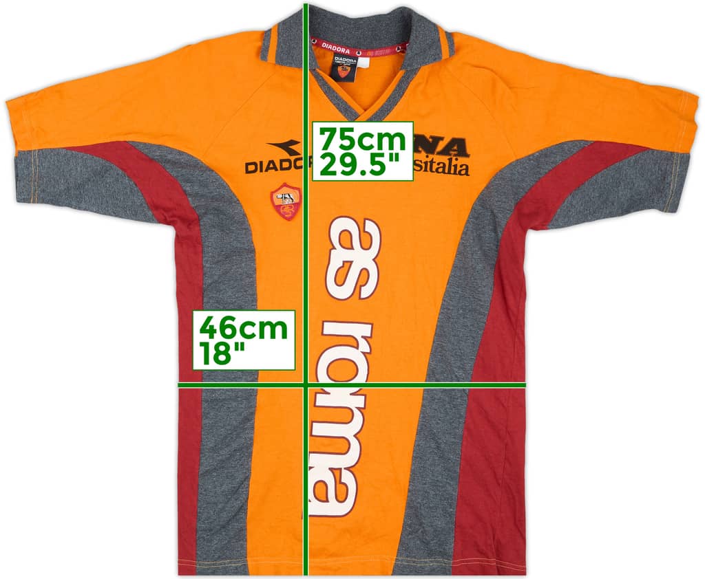1998-00 Roma Diadora Training Shirt - 9/10 - (S)