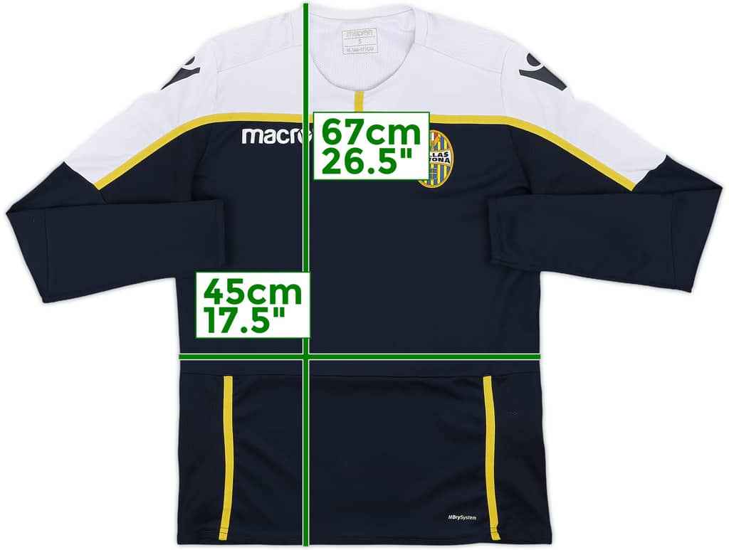 2018-19 Hellas Verona Macron Training L/S Shirt - 7/10 - (S)