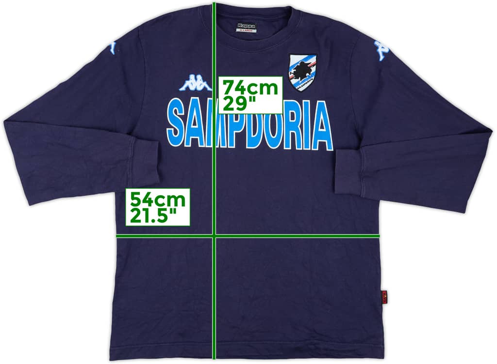 2006-07 Sampdoria Kappa Training L/S Shirt - 9/10 - (XL)