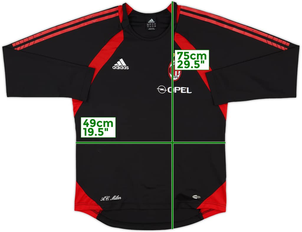 2005-06 AC Milan adidas Training L/S Shirt - 6/10 - (M)