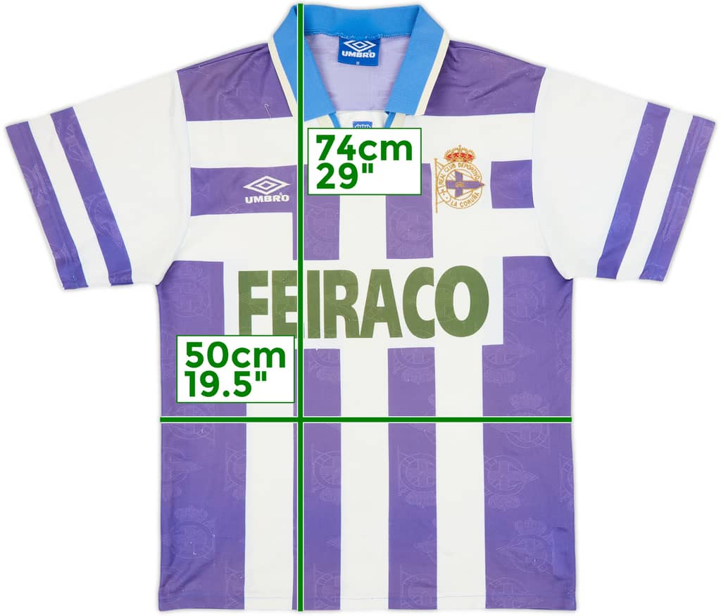 1993-94 Deportivo de La Coruna Home Shirt - 5/10 - (M)
