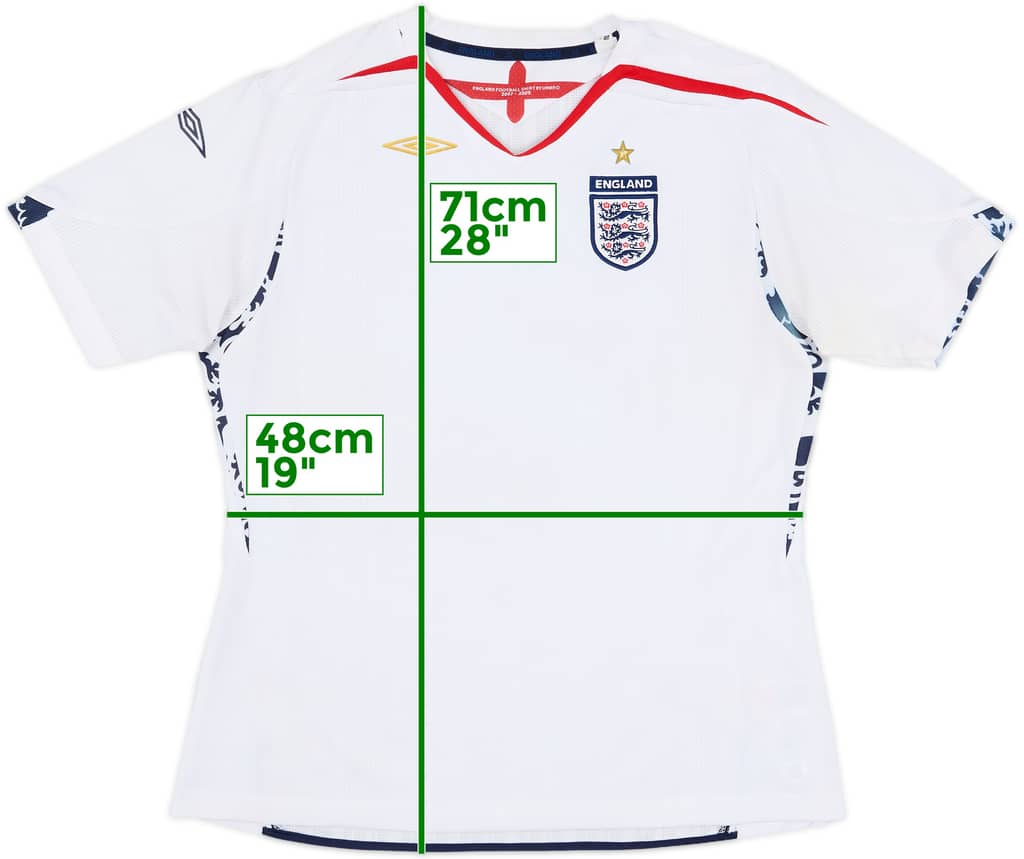 2007-09 England Home Shirt - 5/10 - (Women's L)