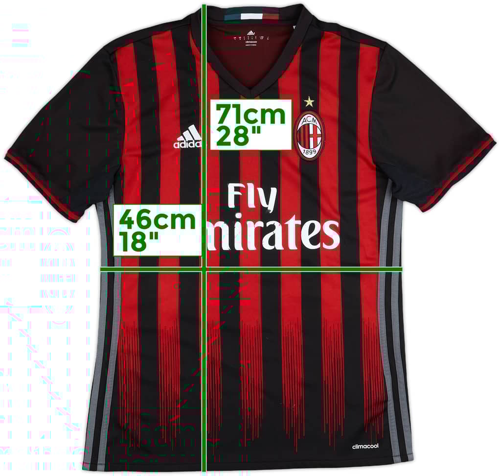2016-17 AC Milan Home Shirt - 5/10 - (S)