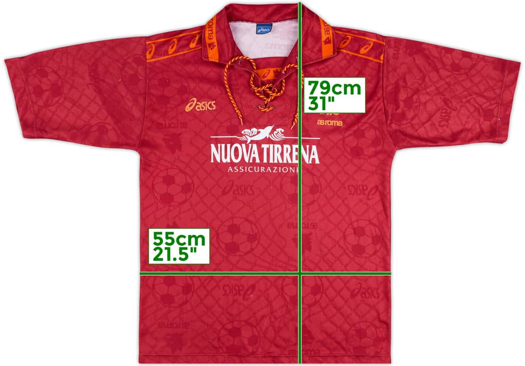 1994-95 Roma Home Shirt - 8/10 - (L)