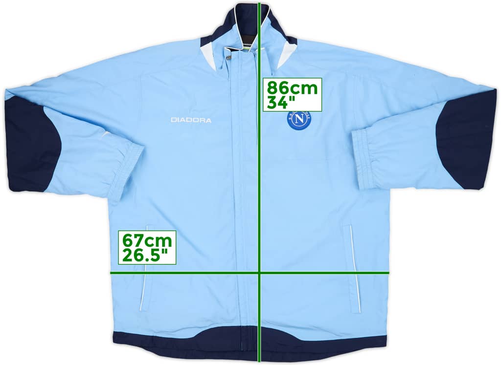 2007-08 Napoli Diadora Track Jacket - 8/10 - (XXL)