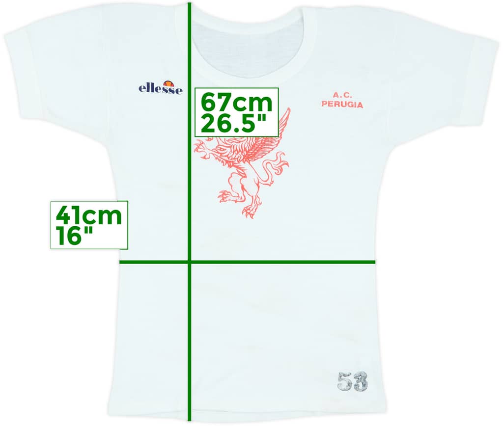 1993-94 Perugia Ellesse Player Issue Training Tee #53 - 9/10 - (M)