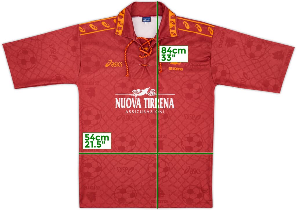 1994-95 Roma Home Shirt - 8/10 - (L)