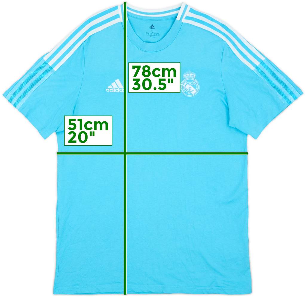 2020-21 Real Madrid adidas Cotton Tee - 8/10 - (L)
