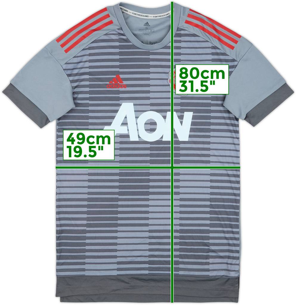 2017-18 Manchester United adidas Training Shirt - 8/10 - (S)