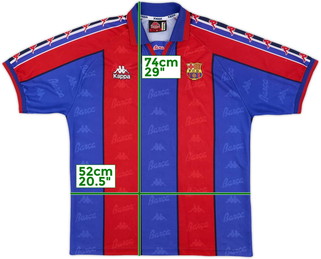 1995-97 Barcelona Home Shirt - 8/10 - (L)