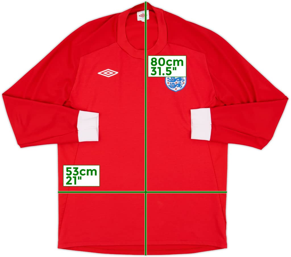 2010-11 England Away L/S Shirt - 8/10 - (L)