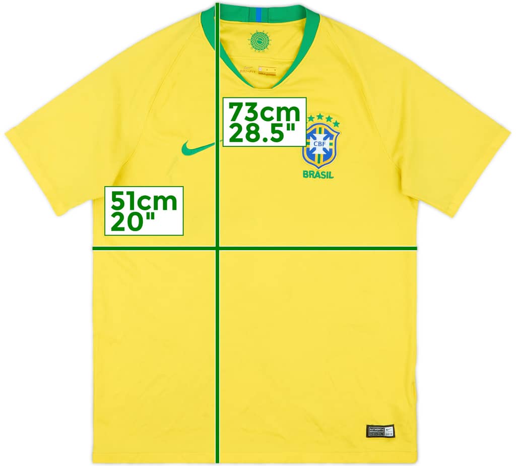 2018-19 Brazil Home Shirt - 5/10 - (L)