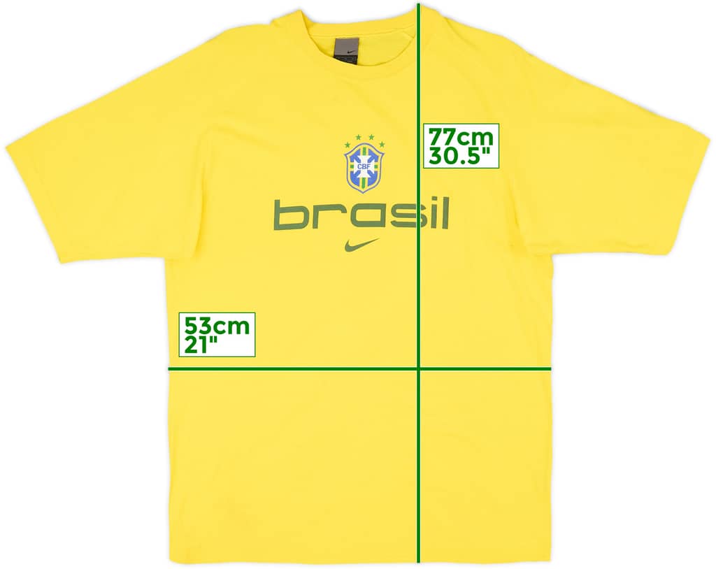 2002 Brazil Nike Cotton Tee - 9/10 - (M)