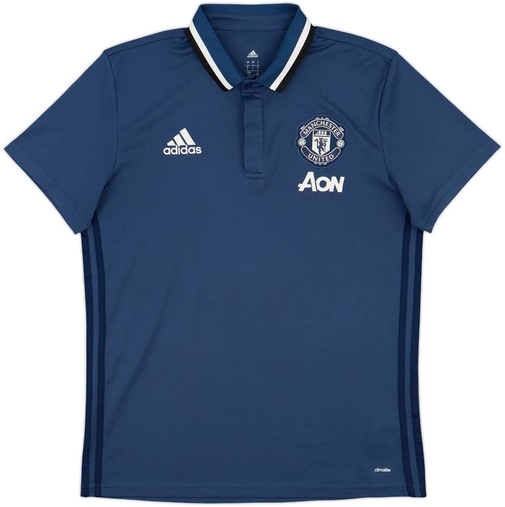 2016-17 Manchester United adidas Polo Shirt - 9/10 - (L)