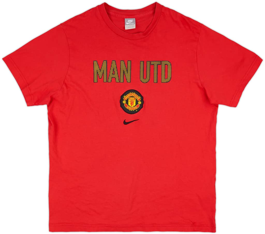 2009-10 Manchester United Nike Cotton Tee - 8/10 - (XL)