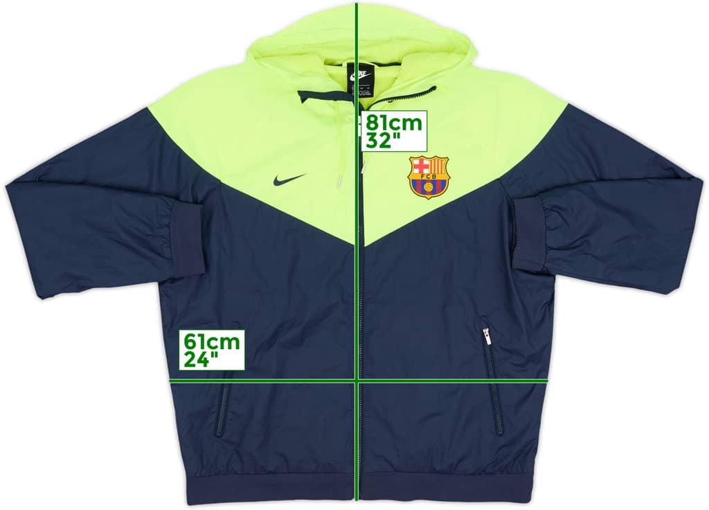 2018-19 Barcelona Nike Hooded Rain Jacket - 8/10 - (XL)