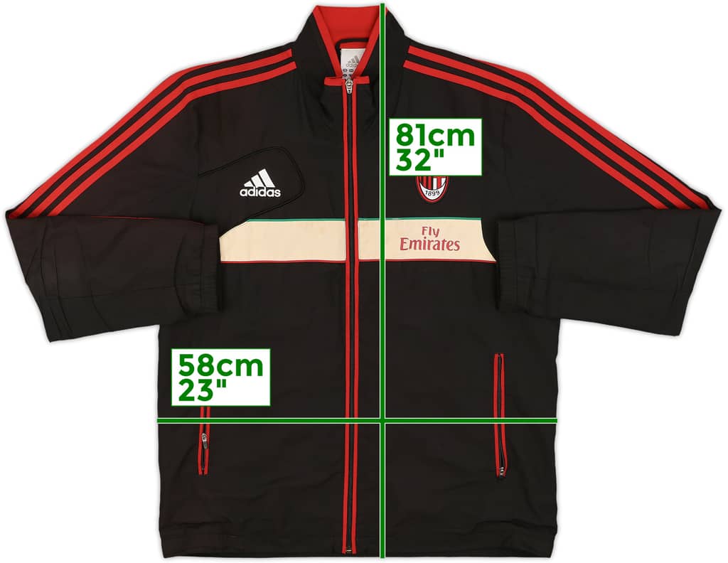 2012-13 AC Milan adidas Track Jacket - 6/10 - (L)