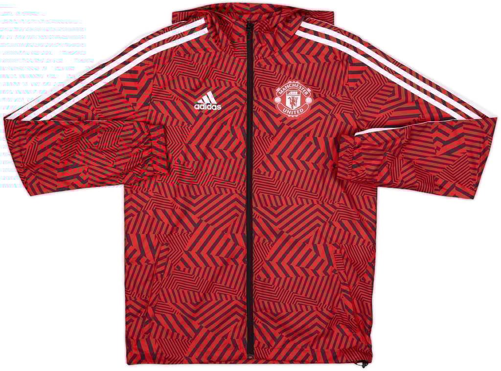 2020-21 Manchester United adidas Hooded Track Jacket - 8/10 - (XS)