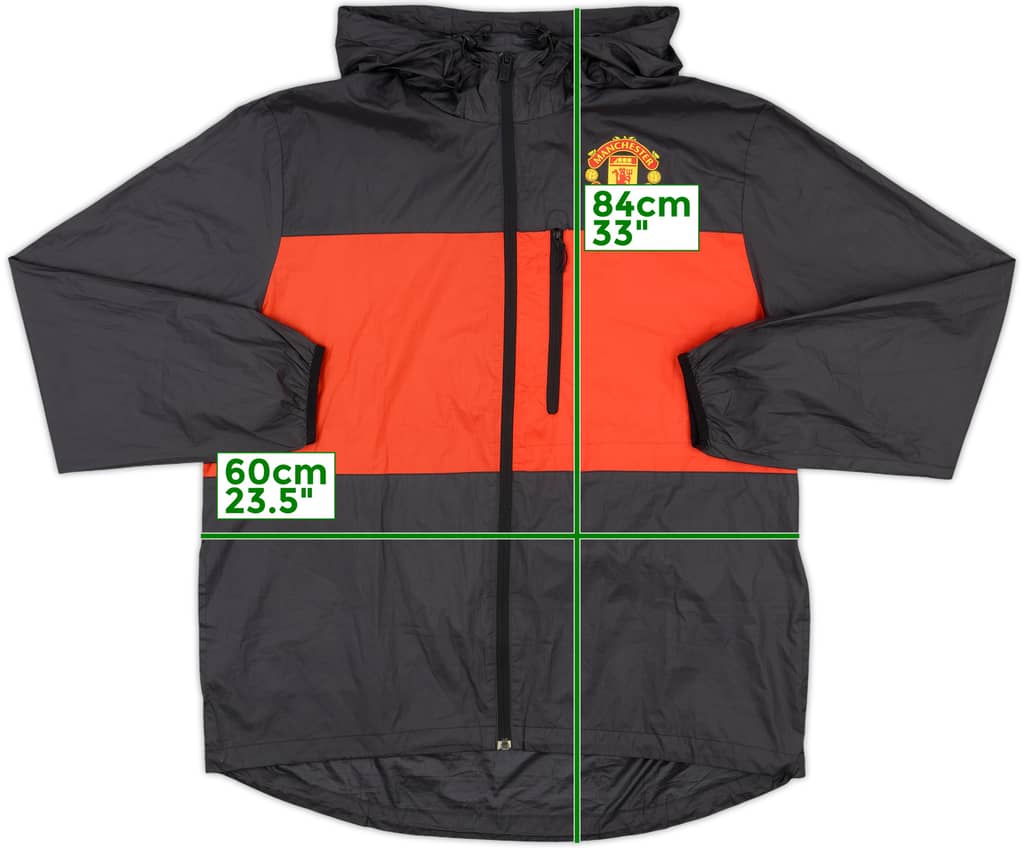 2014-15 Manchester United Nike Hooded Rain Jacket - 5/10 - (XXL)