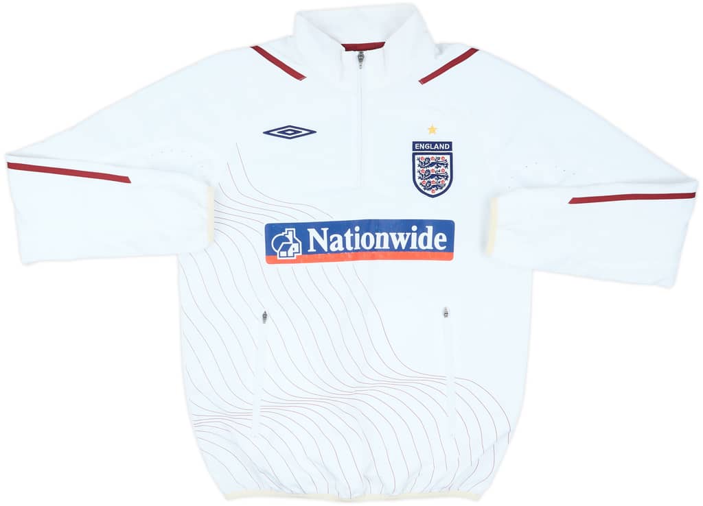 2007-09 England Umbro 1/4 Zip Drill Top - 7/10 - (S)