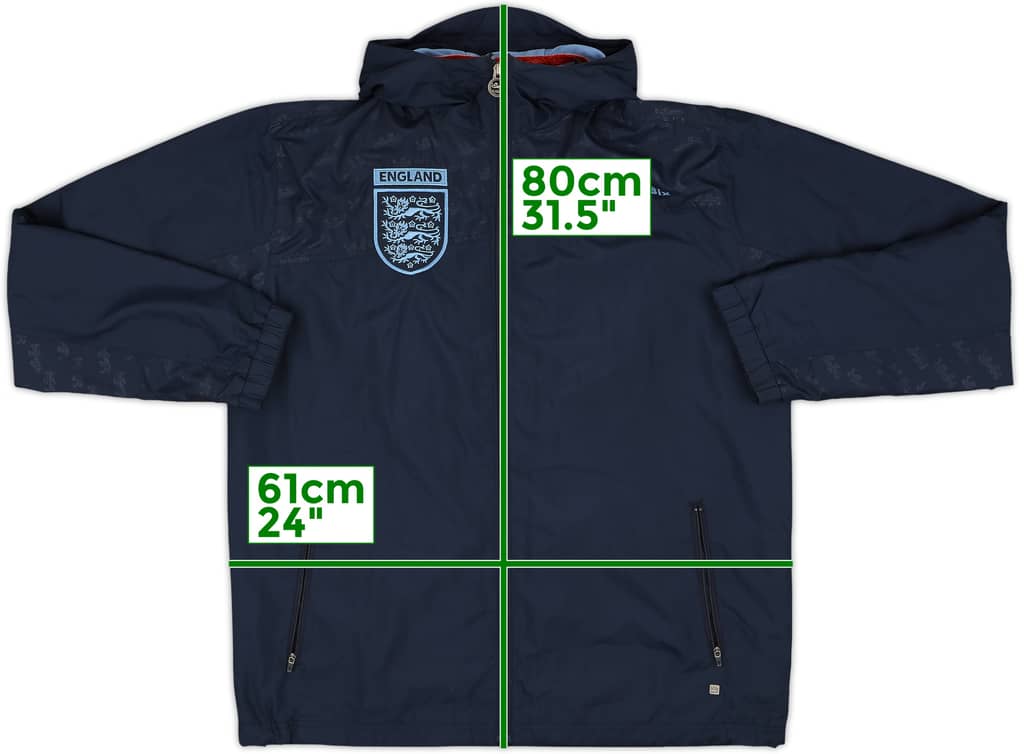 2007-09 England Umbro Hooded Track Jacket - 8/10 - (M)