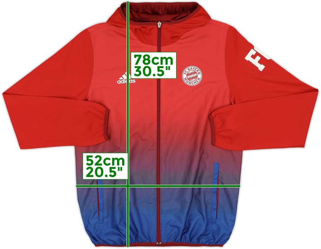 2015-16 Bayern Munich adidas Hooded Track Jacket - 8/10 - (M)