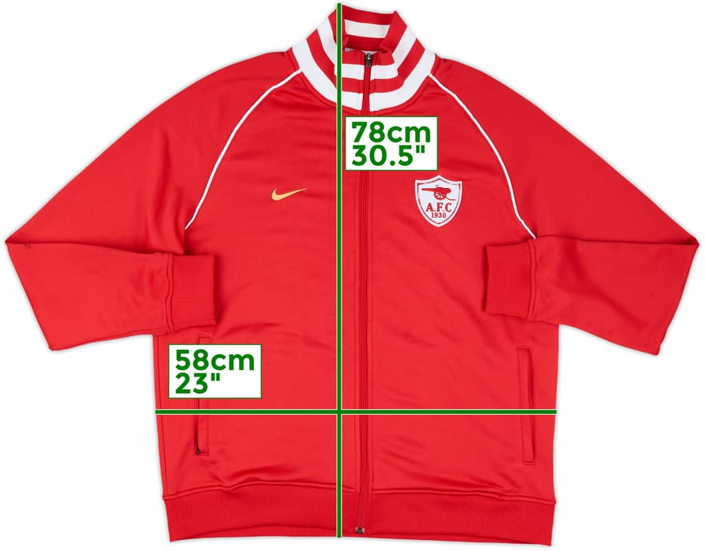 2007-08 Arsenal Nike Football Classics Track Jacket - 8/10 - (XL)