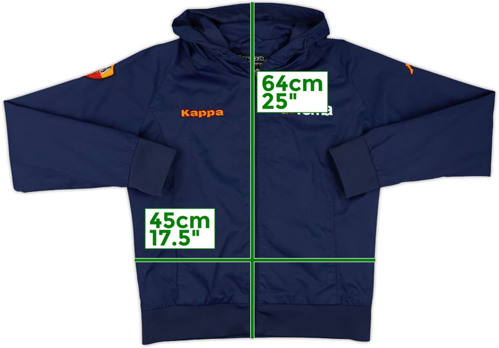 2005-06 Roma Diadora Hooded Track Jacket - 8/10 - (XL.Boys)