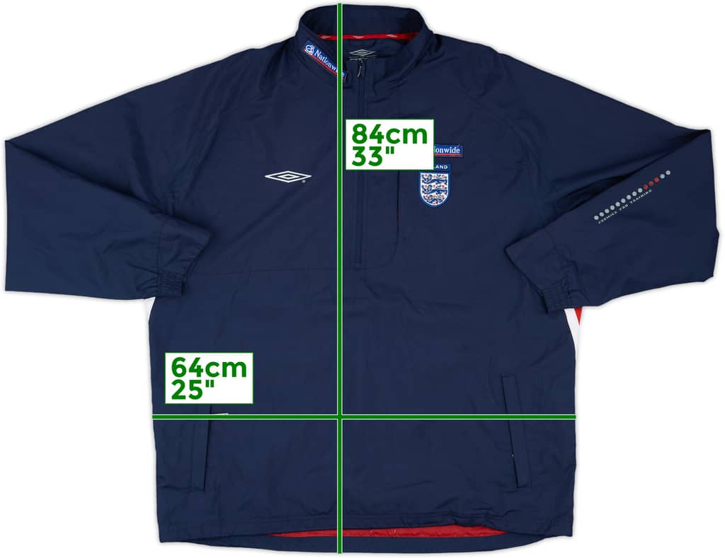 2004-06 England Umbro 1/4 Zip Drill Top - 8/10 - (XL)