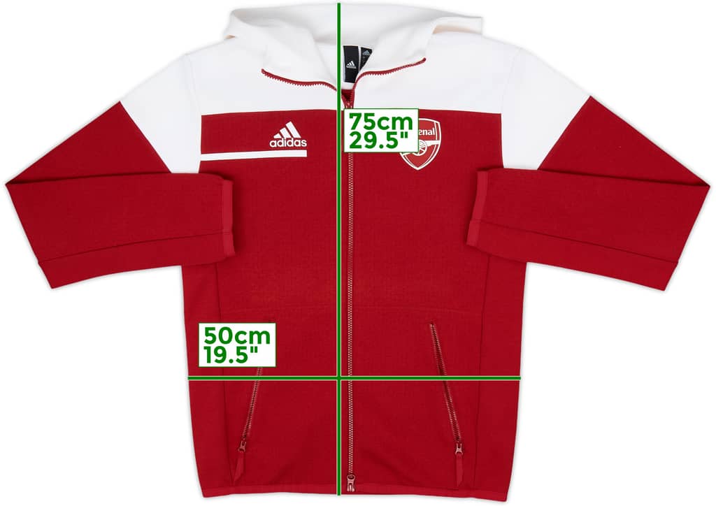 2020-21 Arsenal adidas Hooded Track Jacket - 10/10 - (S)