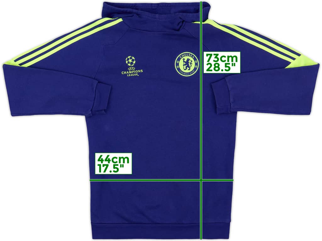 2014-15 Chelsea adidas CL Hooded Top - 8/10 - (S)