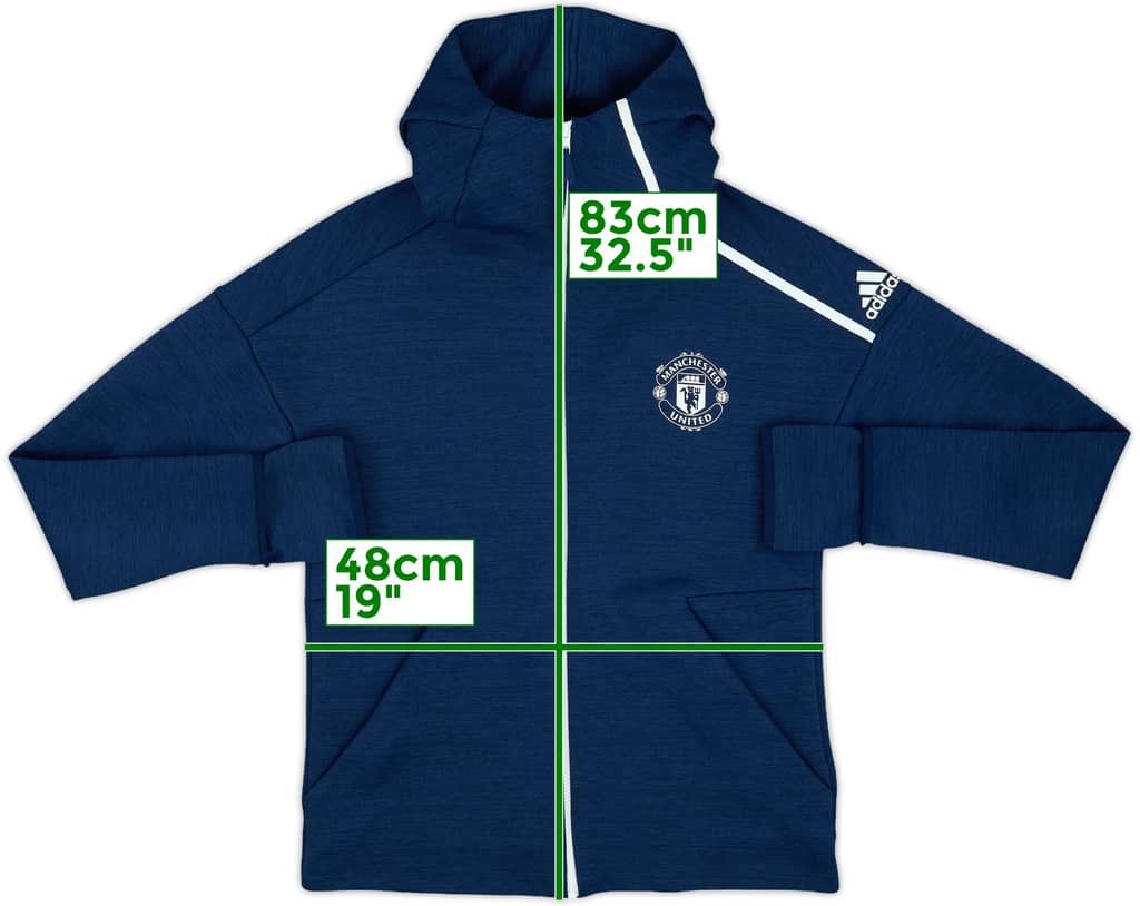 2018-19 Manchester United adidas Hooded Track Jacket - 8/10 - (M)