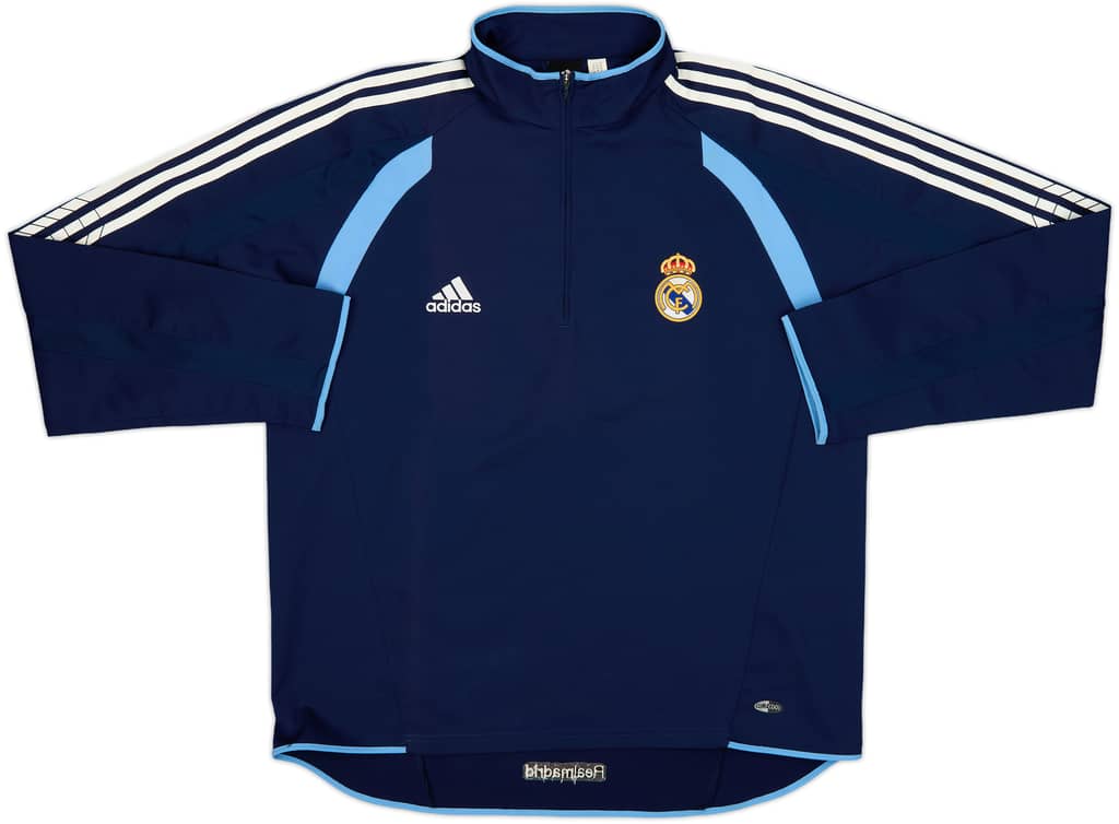 2005-06 Real Madrid adidas 1/4 Zip Drill Top - 8/10 - (L/XL)