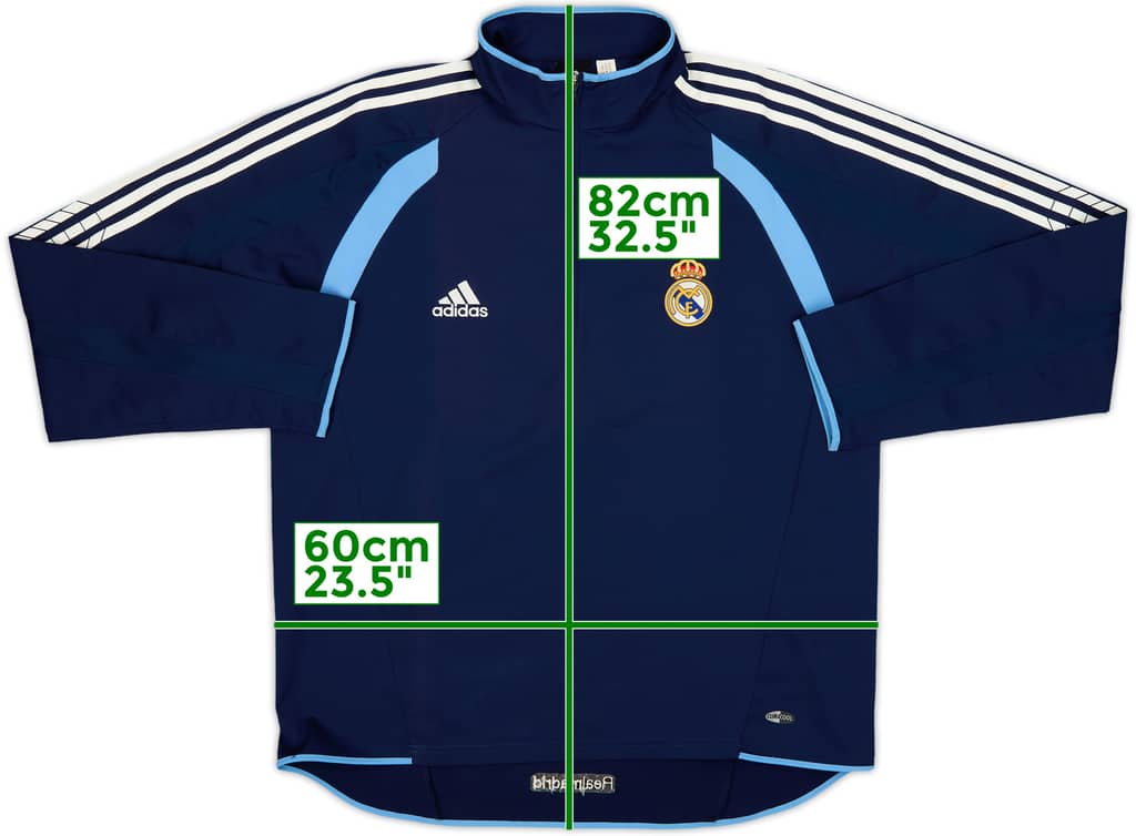 2005-06 Real Madrid adidas 1/4 Zip Drill Top - 8/10 - (L/XL)