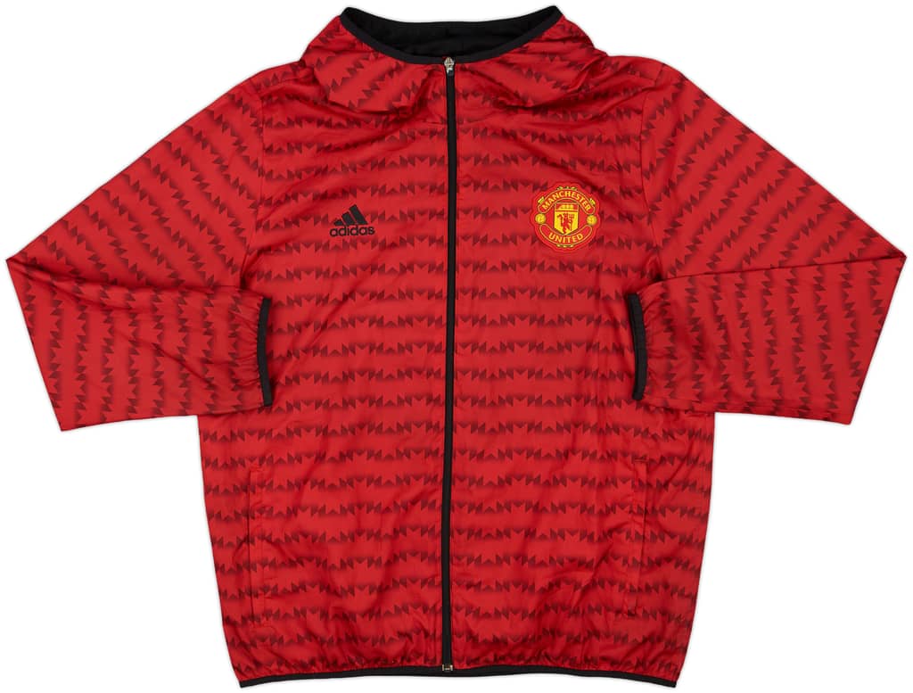 2015-16 Manchester United adidas Hooded Track Jacket - 8/10 - (XXL)