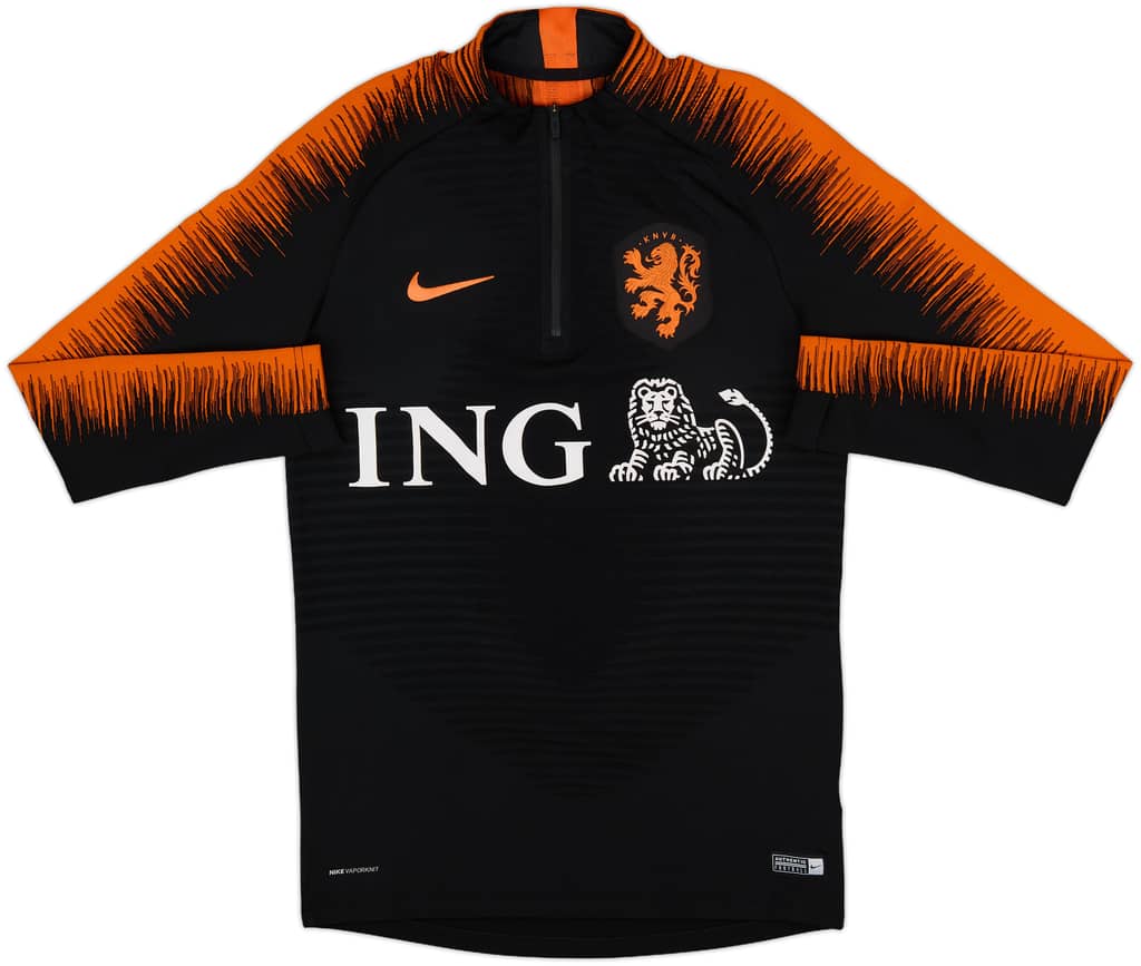 2018-19 Netherlands Nike Player Issue 1/4 Zip Drill Top - 8/10 - (S)
