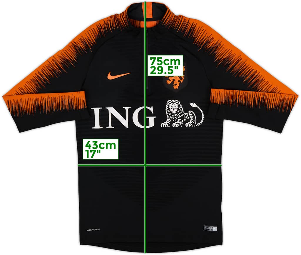 2018-19 Netherlands Nike Player Issue 1/4 Zip Drill Top - 8/10 - (S)