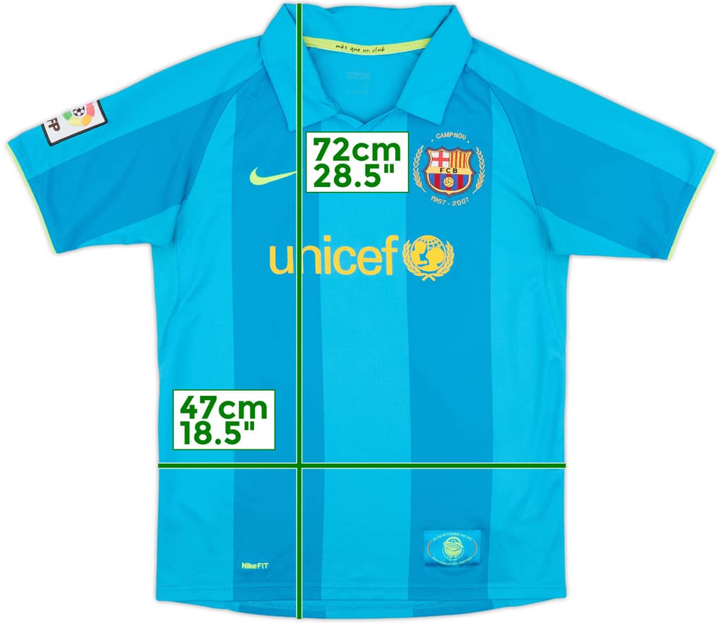 2007-09 Barcelona Away Shirt Messi #19 - 6/10 - (13-15 Years)