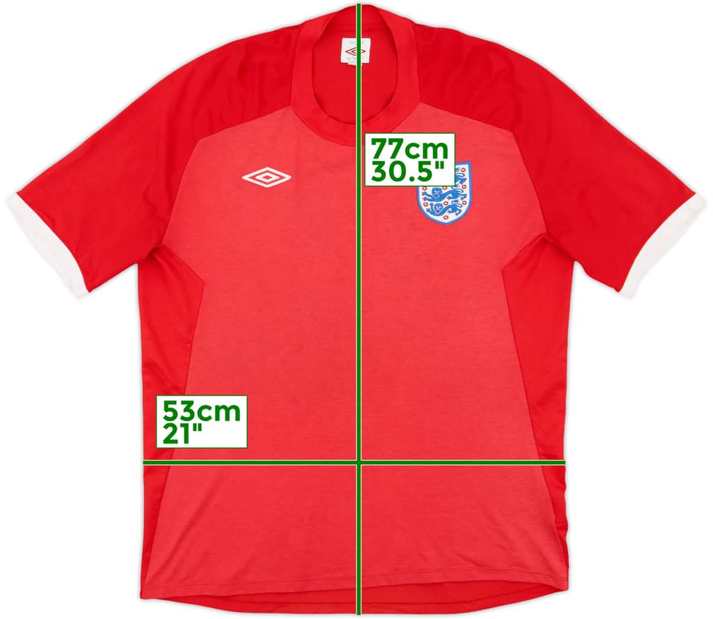 2010-11 England Away Shirt - 8/10 - (XL)
