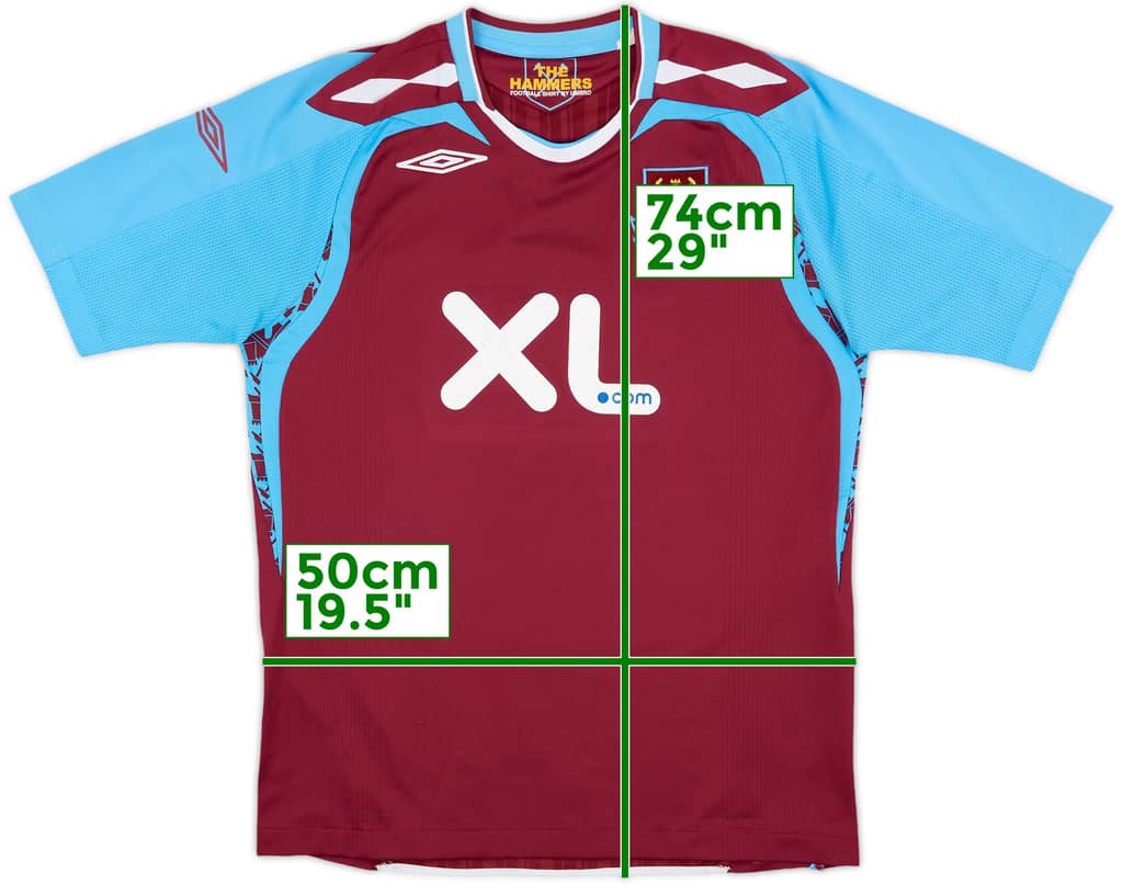 2007-08 West Ham Home Shirt - 4/10 - (M)