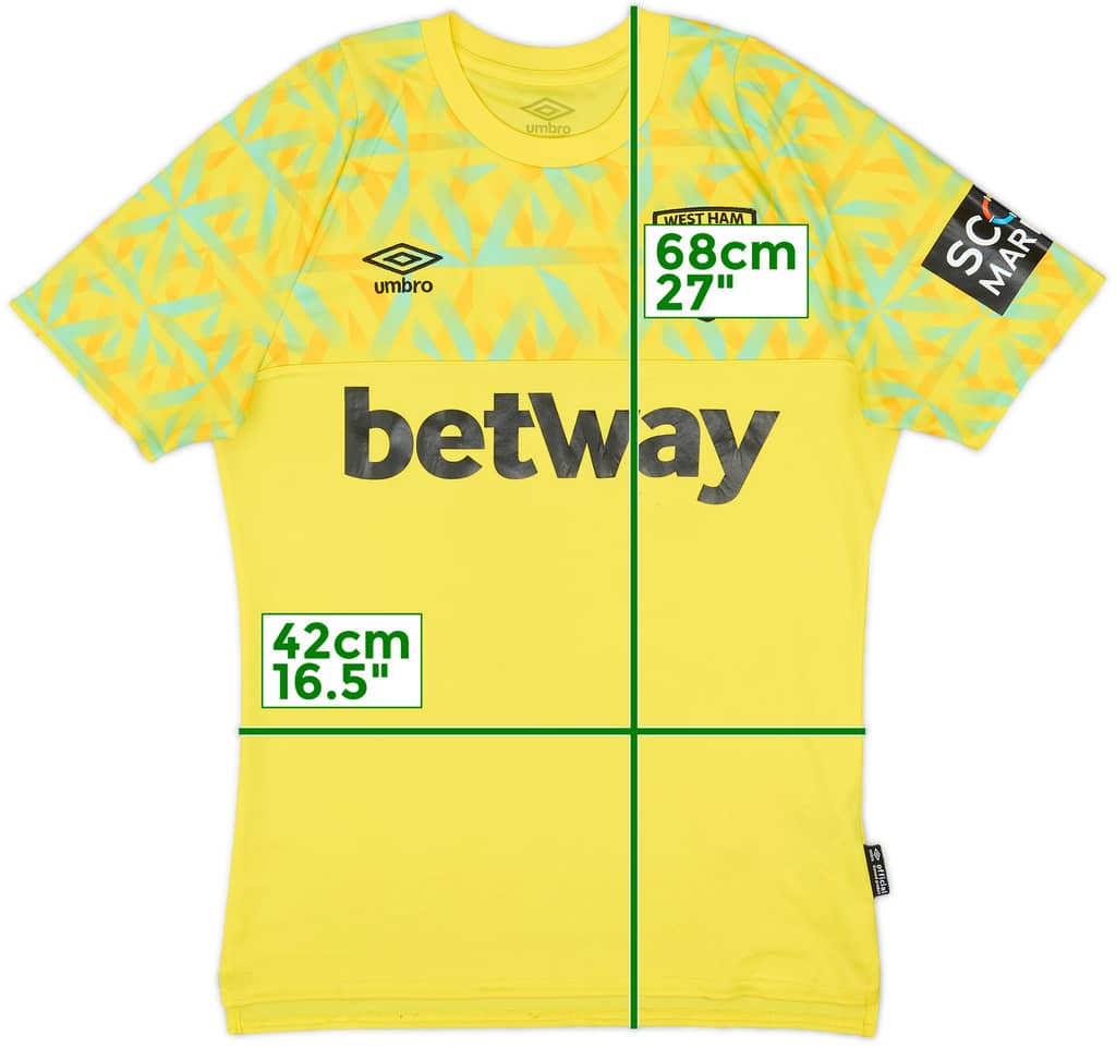 2022-23 West Ham S/S GK Shirt - 7/10 - (S)