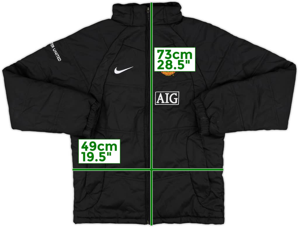 2008-09 Manchester United Nike Padded Bench Coat - 9/10 - (S)