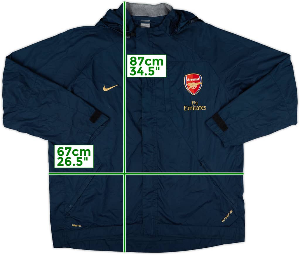 2007-08 Arsenal Nike Hooded Rain Jacket - 5/10 - (XL)